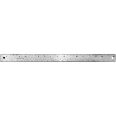 Staples Stainless Steel Ruler with Non Slip Cork Base 18" (51899) 51899-CC