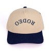 3D Puff Embroidered Rodeo Upside Down Arch - Women's Corduroy Trucker Hat - 2 of 3