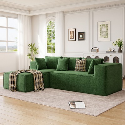 Modular Sectional Couches for Living Room, Cloud Sectional Couch with Deep Seat, L-Shape Sofa with Chaise, Upholstered for Bedroom, Chenille
