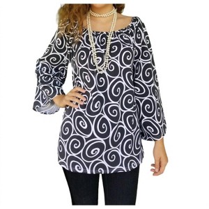 Women's SWIRL BABYDOLL TOP - Erma’s Closet - 1 of 1