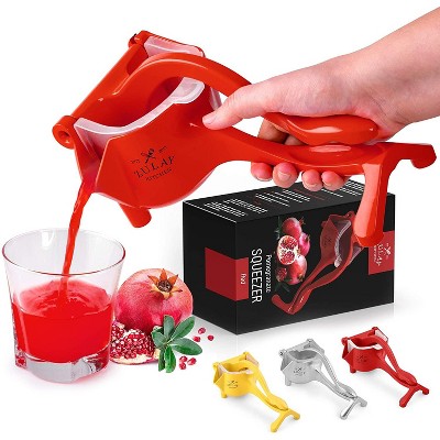 Zulay Fruit Manual Juicer - Heavy Duty Juice Press Squeezer with Detachable Lever & Removable Strainer