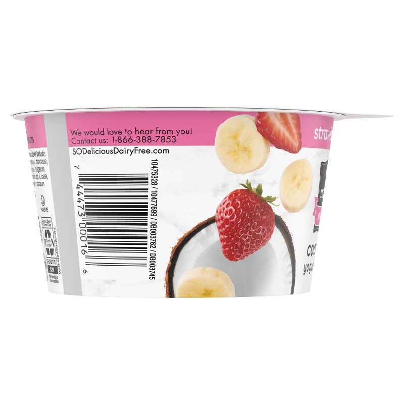 So Delicious Dairy Free Strawberry Banana Coconut Milk Yogurt - 5.3oz Cup, 4 of 10