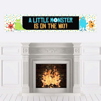 Big Dot of Happiness Monster Bash - Little Monster Baby Shower Decorations Party Banner