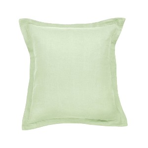 100% French Linen Flanged Euro Sham 26" x 26" | BOKSER HOME - 1 of 4