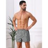 INSPIRE CHIC Men's Cotton Lightweight Breathable Mid-Waisted Plaid Underwear 3 Packs - 2 of 4