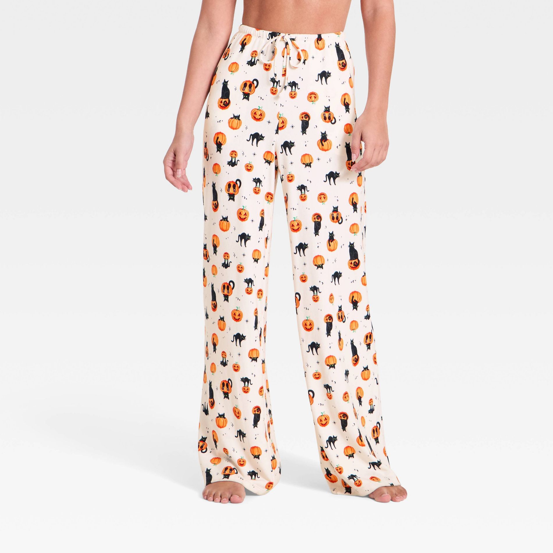 Women's Halloween Sweater Knit Pajama Pants - Hyde and EEK! Boutique™ White S