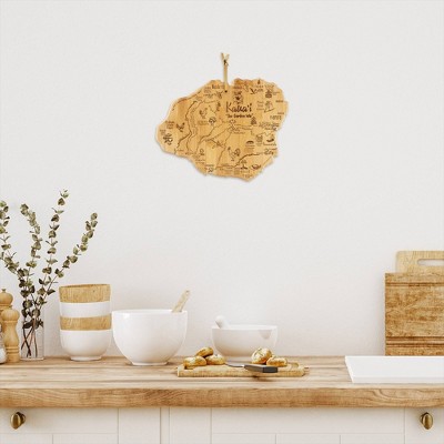 Kauai Shaped Bamboo Cutting and Serving Board