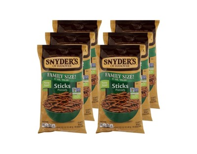 Snyder's Of Hanover Pretzel Sticks Family Size - Case of 6/17 oz