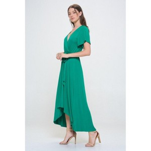 WEST K Women's Georgia Faux Wrap Dress with High-Low Hem and Tie Waist - 1 of 3