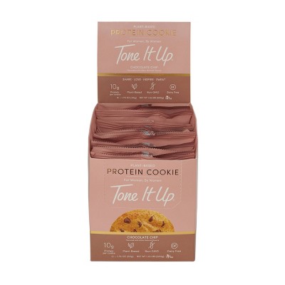 Tone It Up Plant-Based Protein Cookies - Chocolate Chip - 12ct