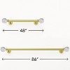Home Mart Goods Clear Ball Bubbles Gold Modern Curtain Rod For Windows (48" - 86") - 3 of 3