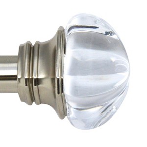 Versailles Imperial Regal Steel Heavy Duty Curtain Rod Set for Windows Brushed Nickel - 1 of 1