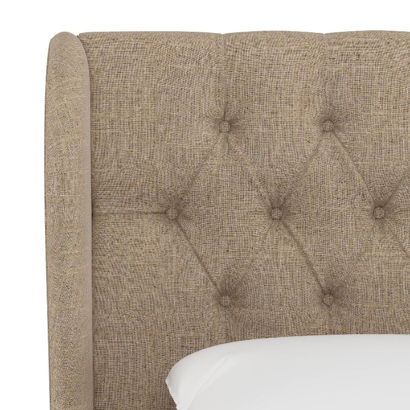 Skyline Furniture Tufted Woven Upholstered Wingback Headboard, 5 of 14