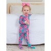 RuffleButts Baby Girls Viscose from Bamboo Ruffle One Piece Footie Pajama - 3 of 4