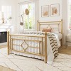 Allewie Metal Platform Bed Frame with Victorian Vintage Headboard and Footboard/Mattress Foundation/Under Bed Storage/No Box Spring Needed/Noise-Free/Easy Assembly - 3 of 4