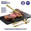 75-Pieces Heavy Duty Plastic Silverware Set Including 25 Forks, 25 Spoons, 25 Knives (Gold) - 3 of 4