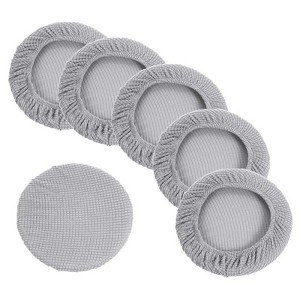 Unique Bargains Round Washable Elastic Bar Seat Cover for Dia 11"-16" Chair 6 Pcs - 1 of 4