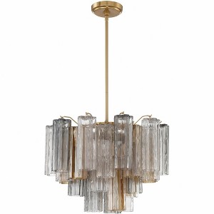 Crystorama Lighting Addis 6 - Light Chandelier in  Aged Brass - 1 of 4