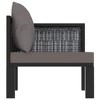 vidaXL Sectional Corner Sofa with Left Armrest - Poly Rattan Anthracite - Garden Furniture for Indoor and Outdoor Use - 3 of 4