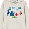 Sesame Street Characters Meditating Long Sleeve Sand Adult Hooded Sweatshirt - 2 of 2