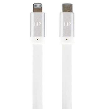 Cable Usb C A Lightning 1 Metro iPhone Certificado Apple Mfi Color Blanco