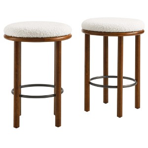 Modway Fable Boucle Fabric Counter Stools - Set of 2 - 1 of 4