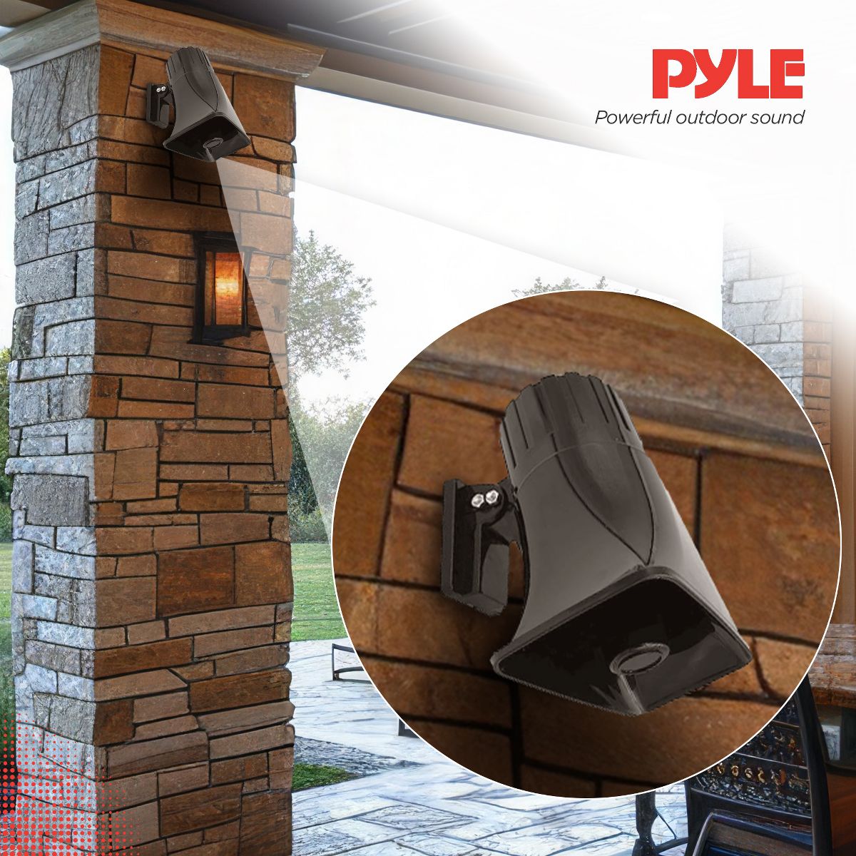 Pyle 6" Portable PA Horn Speaker for Indoor or Outdoor Use with 50W Peak Power, Lightweight and Compact Design and Broad Sound Coverage, Black, 4 Pack - thumbnail 4