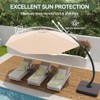 Aoxun 11FT Cantilever Patio Umbrella with Base, 360° Rotating Offset Umbrella, Windproof Heavy Duty Frame for Outdoor, Pool, Deck, Garden - 3 of 4