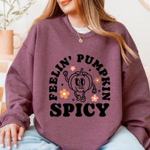Simply Sage Market Women's Graphic Sweatshirt Spicy Pumpkin - 1 of 4