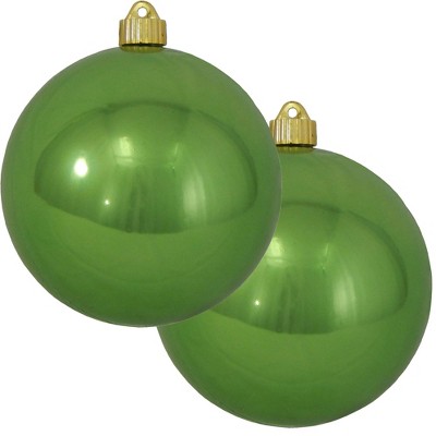 Christmas by Krebs 2ct Limeade Green Shiny Finish Shatterproof Christmas Ball Ornament  6" (150mm)