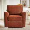 TiramisuBest Red Chenille 360 Swivel Accent Chair, Comfortable Barrel Armchair with Side Pockets for Any Room - 2 of 4