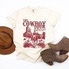 Simply Sage Market The Cowboy Tour Distressed Garment Dyed Tee - 3 of 4