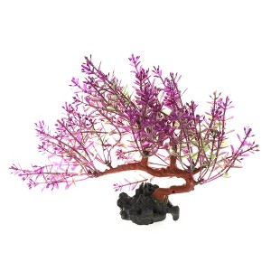 Unique Bargains Aquarium Plant Decorations Artificial Aquatic Plant Purple 1 Pcs - 1 of 4