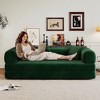 78.8'' Corduroy Compression Convertible Boneless Modular Sofa Bed with Pillow Back Support, Armrest, and No Assembly - 2 of 4