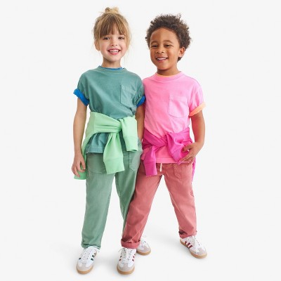 Детские футболки Primary Kids Garment-Dyed Easy Pocket Tee In Sunwashed Teal Size 12 — фото 2
