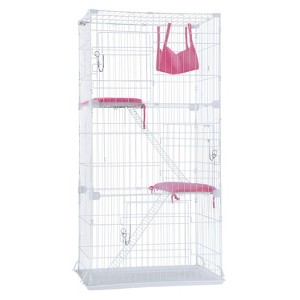 BestMassage 67 Inch 3 Tier Cat Cage Multi-Level Cat Kennel Ferret Cage with Cozy Hammock - 1 of 4