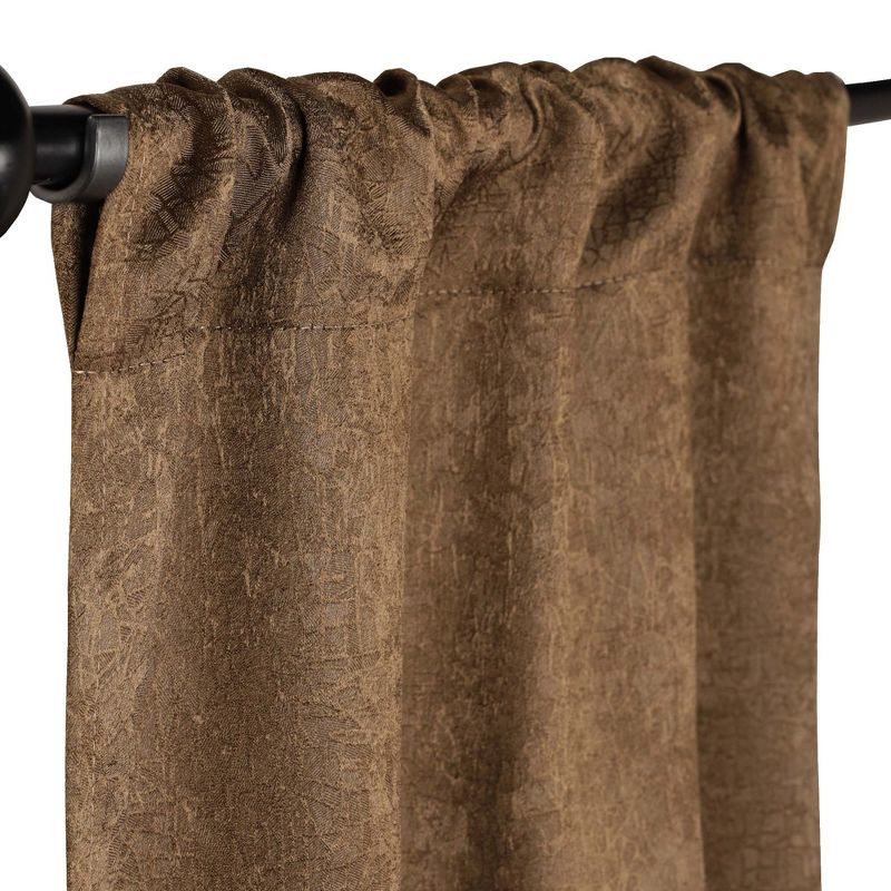 Rustic Bohemian Textured Room Darkening Semi-Blackout Curtains, Set of 2 by Blue Nile Mills, 2 of 6