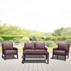 Courtyard Casual Buena Vista II 4 pc Loveseat Group  Includes:  One Loveseat, One Coffee Table and Two Club Chairs - 2 of 4