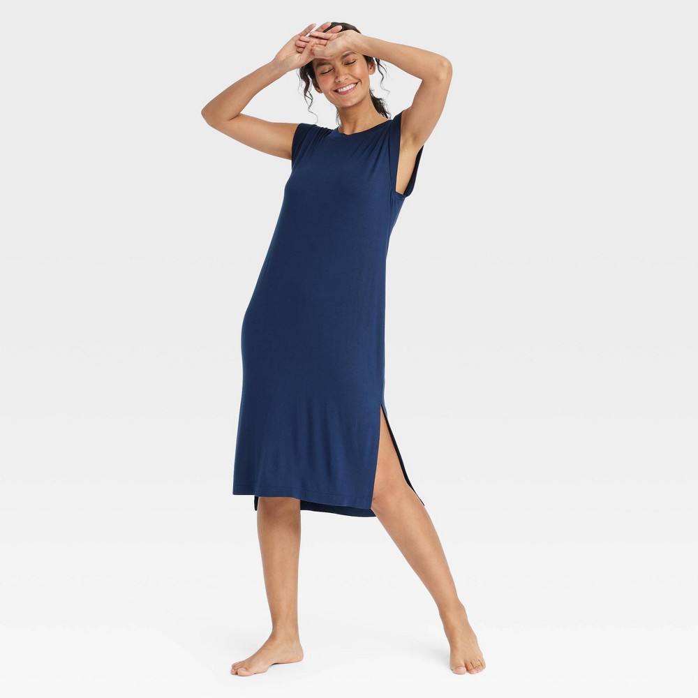 Photos - Other Textiles Women's Cloud Knit Tank Dress - Auden™ Navy Blue XS