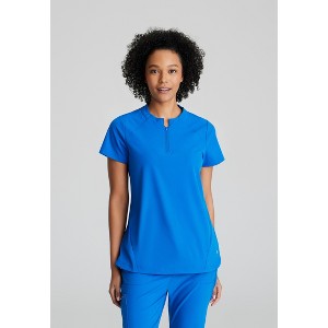 Barco One Women's Flux 2-Pocket Banded Zip Collar Scrub Top - 1 of 4