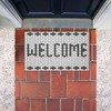 Stupell Industries Welcome Hexagonal Faux Tile Printed Outdoor Door Mat, design by Angela Nickeas, 18"x30" - 4 of 4