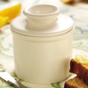 Classic Matte Ivory Butter Bell Crock - 1 of 4