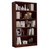 MAYEERTY Mahogany 5-Shelf Modern Wood Bookcase - 60-Inch Tall, for Bedroom, Living Room & Manga Library - 4 of 4