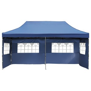 10x20 Pop Up Canopy Tent with 6 Sidewalls Heavy Duty Party Tent UV and Waterproof Protection - 1 of 4