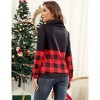 Women's Sweatshirt Snow Print Hoodie Pullover Casual Long Sleeve Tops - 4 of 4