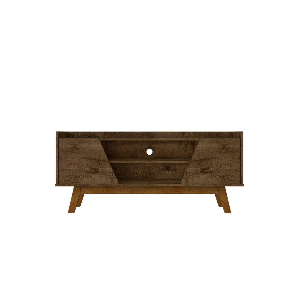 Photos - Mount/Stand Marcus Mid-Century Modern 4 Shelf TV Stand for TVs up to 55" Rustic Brown