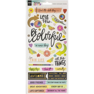 Vicki Boutin Color Study Icon & Phrase Stickers with Foil Accents, 103pcs