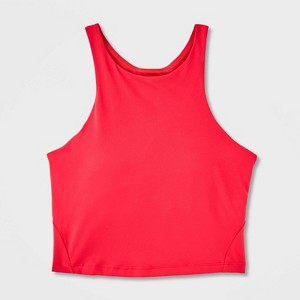 Women's Everyday Soft High Neck Cropped Support Tank Top - All In Motion™ - 1 of 1