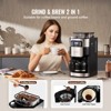 VEVOR Coffee Maker with Grinder, 12 Cup Coffee Machine, Grind and Brew Coffee Maker with 3 Brew Strength Control, 24-Hour Timer for Auto Brew - 3 of 4