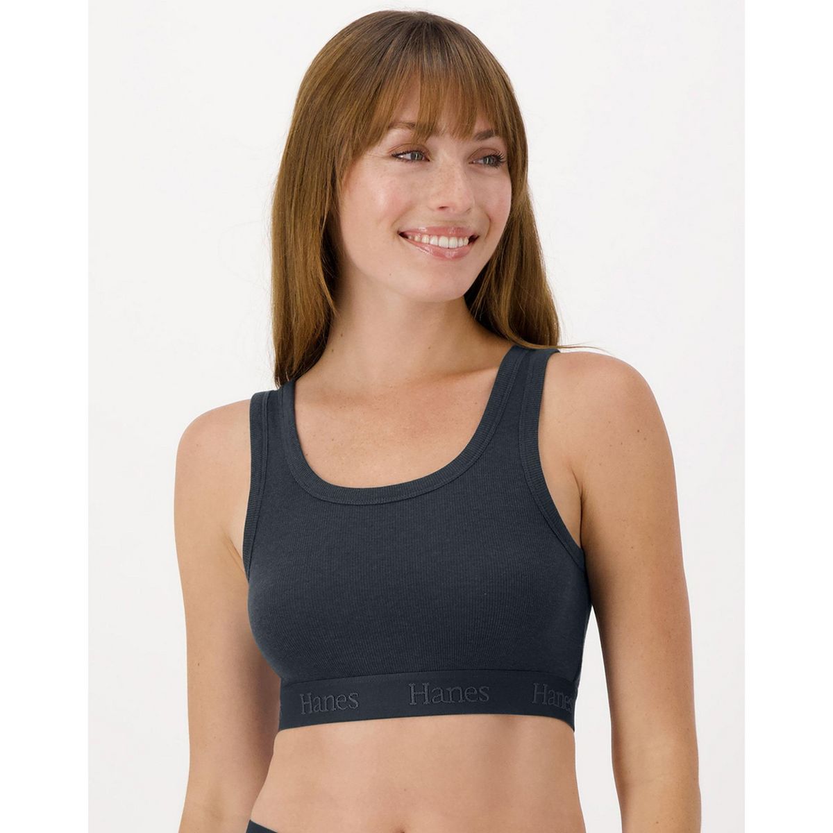 Hanes Originals Women's SuperSoft Comfywear Rib Banded Crop Top